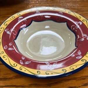 Pier 1 Vallarta pasta, soup bowl.  Earthenware hand painted 10.5” bowl.